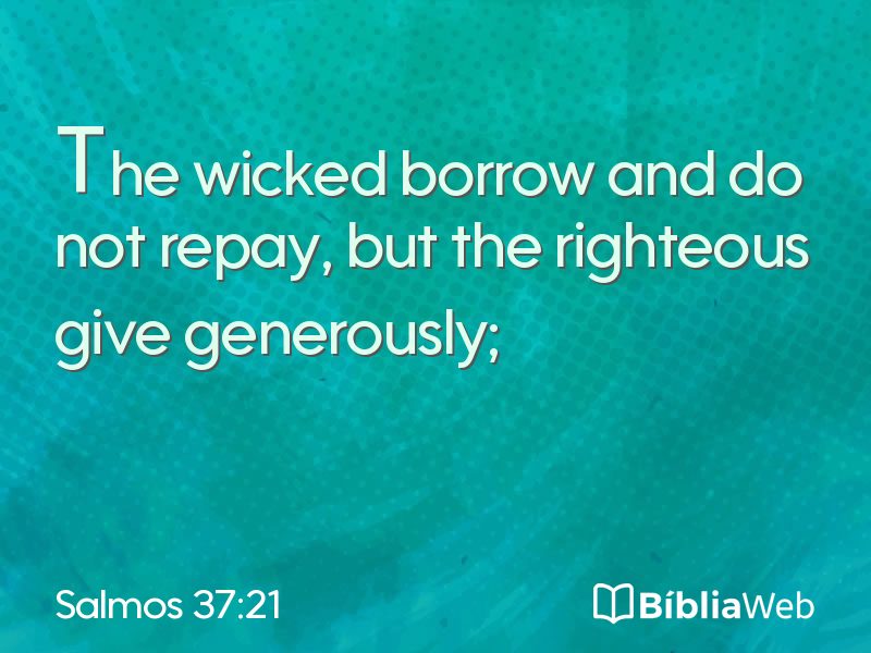 Salmos 37:21 em imagem para compartilhar