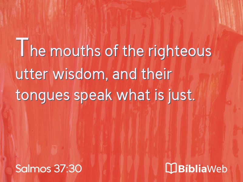 Salmos 37:30 em imagem para compartilhar
