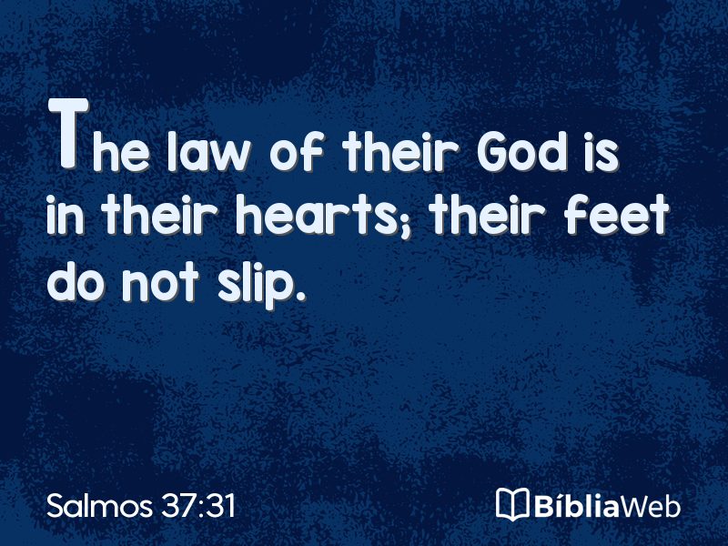 Salmos 37:31 em imagem para compartilhar