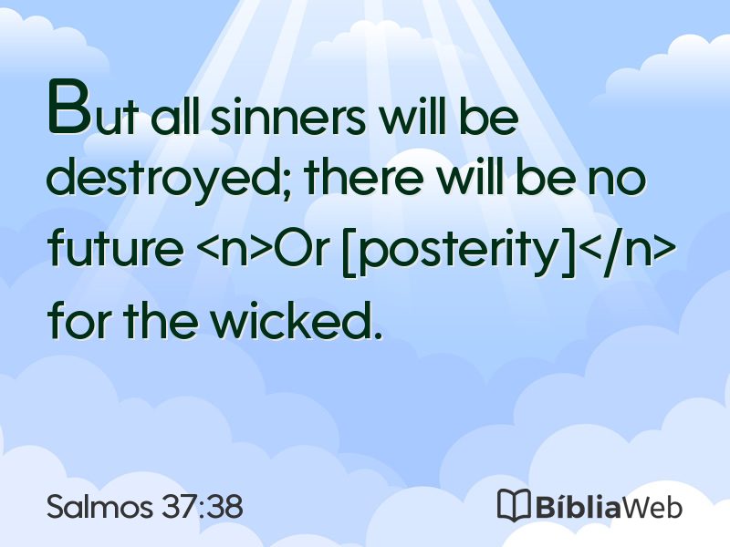 Salmos 37:38 em imagem para compartilhar