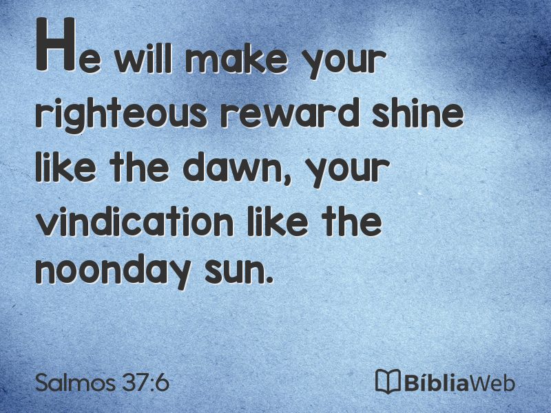 Salmos 37:6 em imagem para compartilhar