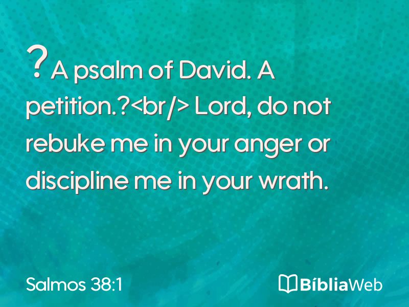 Salmos 38:1 em imagem para compartilhar