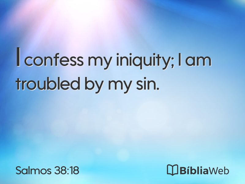 Salmos 38:18 em imagem para compartilhar