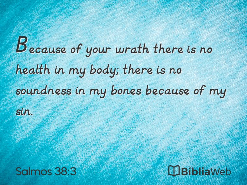Salmos 38:3 em imagem para compartilhar