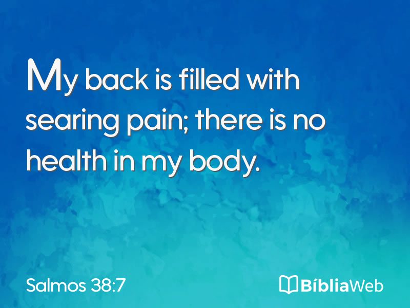 Salmos 38:7 em imagem para compartilhar