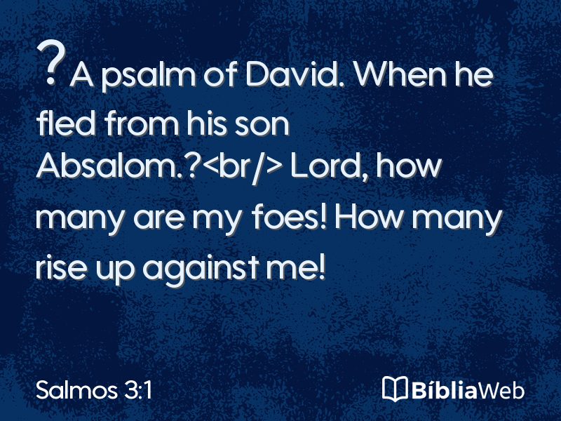 Salmos 3:1 em imagem para compartilhar