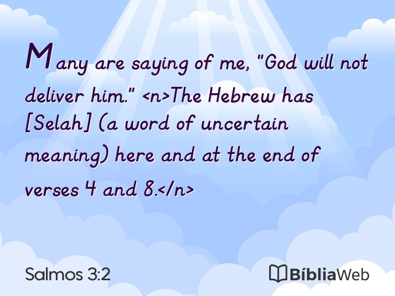 Salmos 3:2 em imagem para compartilhar