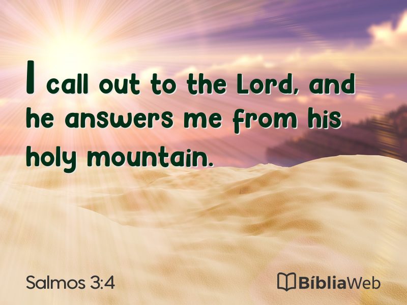 Salmos 3:4 em imagem para compartilhar
