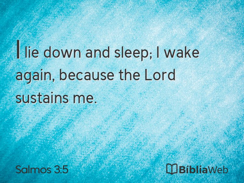 Salmos 3:5 em imagem para compartilhar