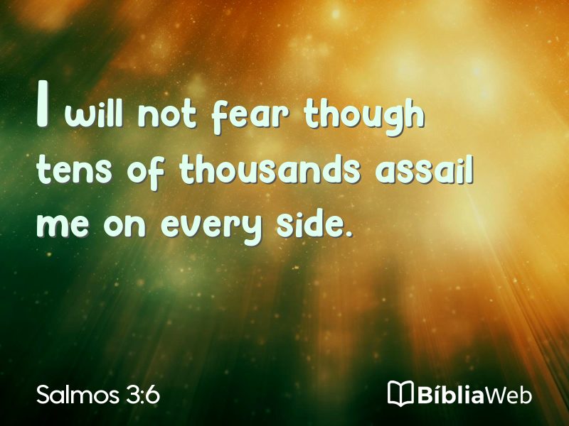 Salmos 3:6 em imagem para compartilhar