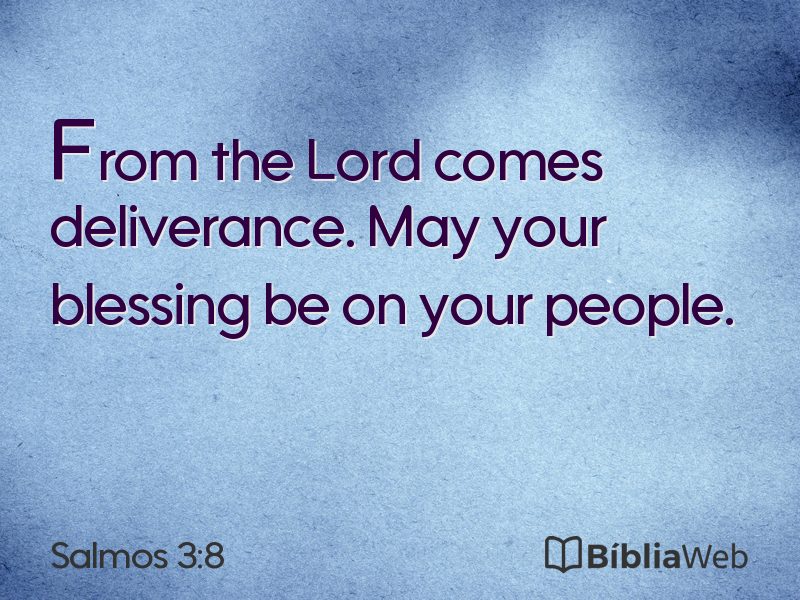 Salmos 3:8 em imagem para compartilhar