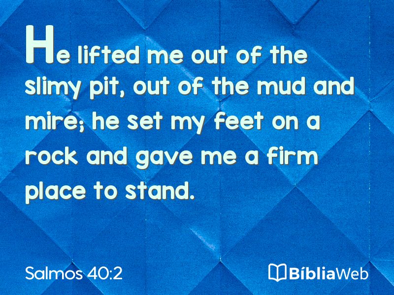 Salmos 40:2 em imagem para compartilhar