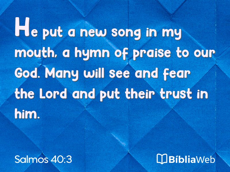 Salmos 40:3 em imagem para compartilhar