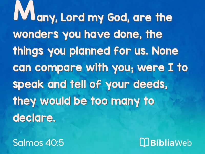 Salmos 40:5 em imagem para compartilhar