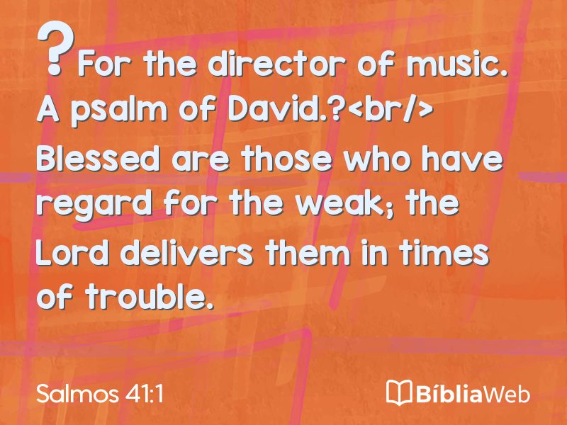 Salmos 41:1 em imagem para compartilhar