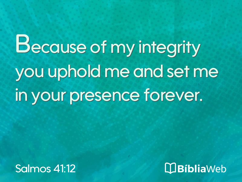 Salmos 41:12 em imagem para compartilhar