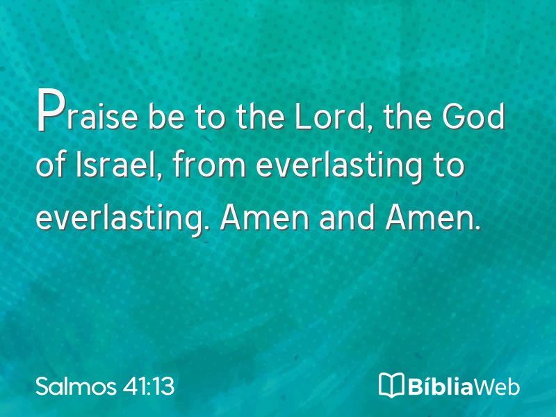 Salmos 41:13 em imagem para compartilhar
