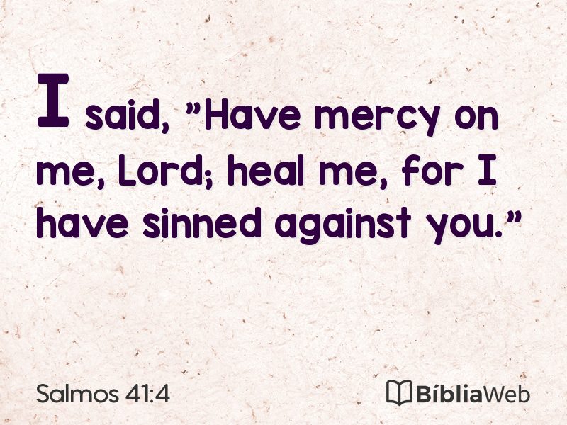 Salmos 41:4 em imagem para compartilhar