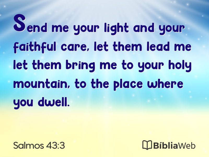 Salmos 43:3 em imagem para compartilhar