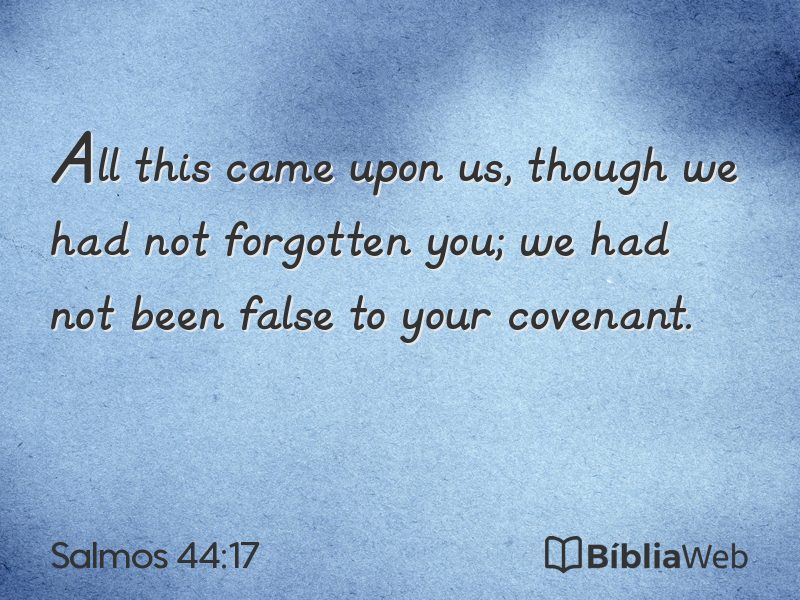 Salmos 44:17 em imagem para compartilhar