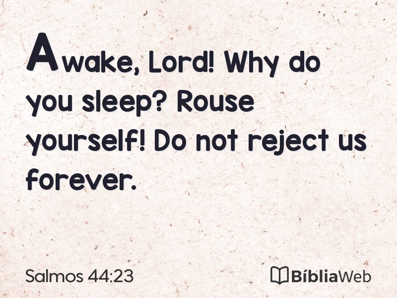 Salmos 44:23 em imagem para compartilhar