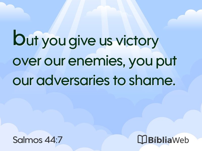 Salmos 44:7 em imagem para compartilhar