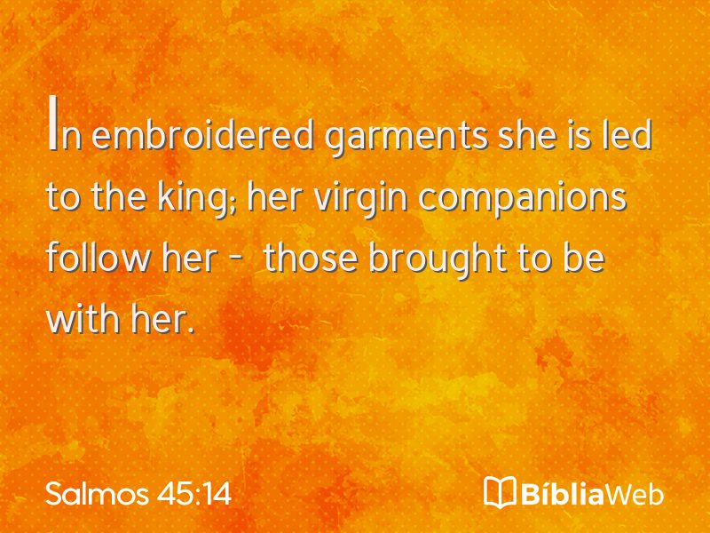 Salmos 45:14 em imagem para compartilhar