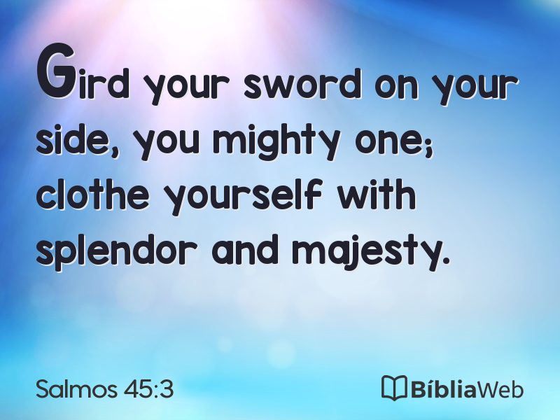 Salmos 45:3 em imagem para compartilhar
