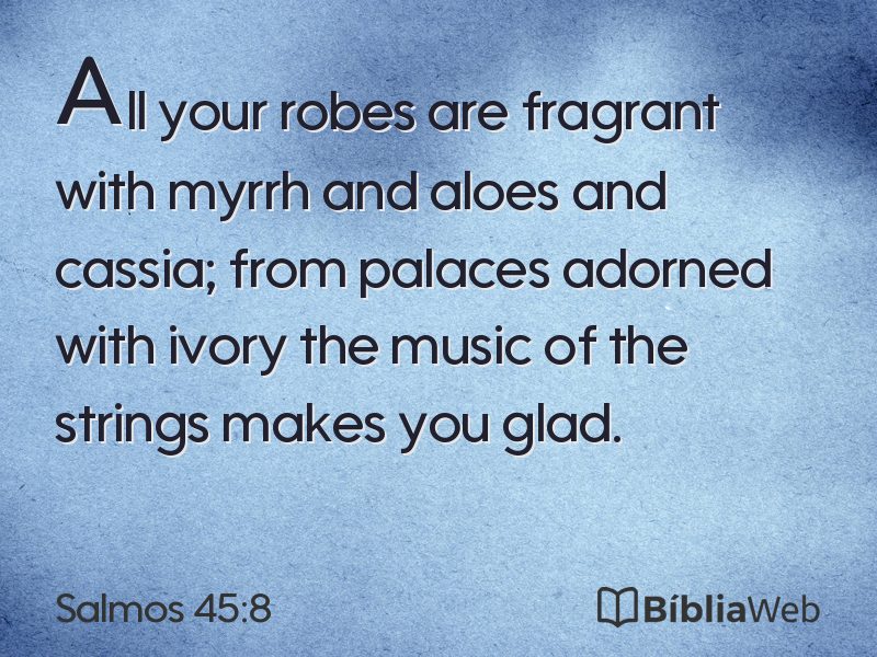 Salmos 45:8 em imagem para compartilhar
