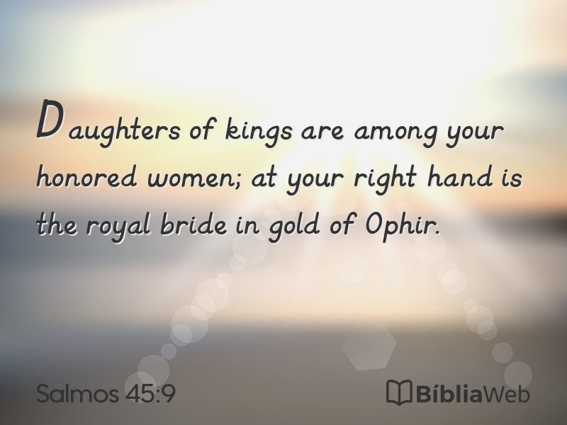 Salmos 45:9 em imagem para compartilhar