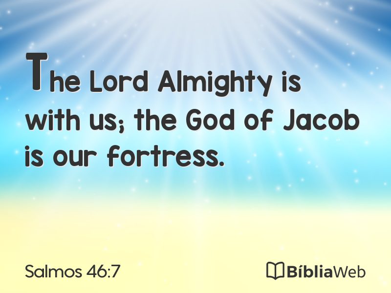 Salmos 46:7 em imagem para compartilhar