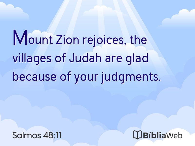 Salmos 48:11 em imagem para compartilhar
