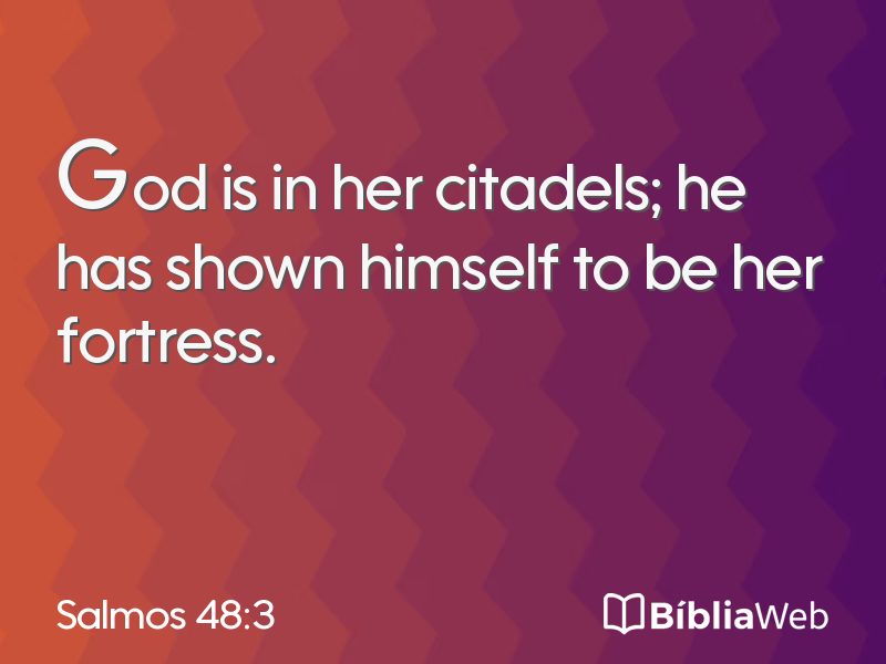 Salmos 48:3 em imagem para compartilhar