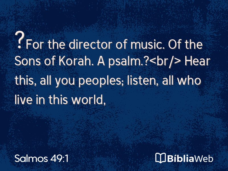 Salmos 49:1 em imagem para compartilhar