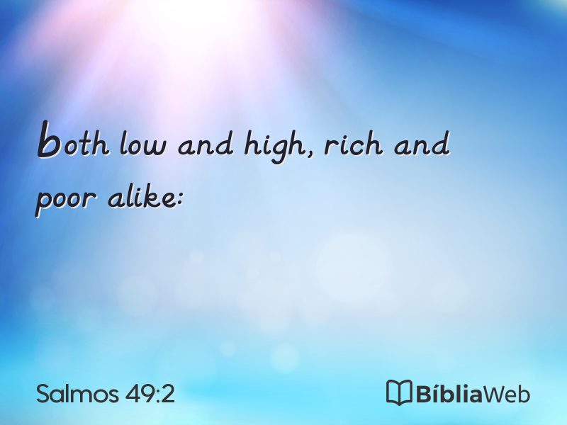 Salmos 49:2 em imagem para compartilhar