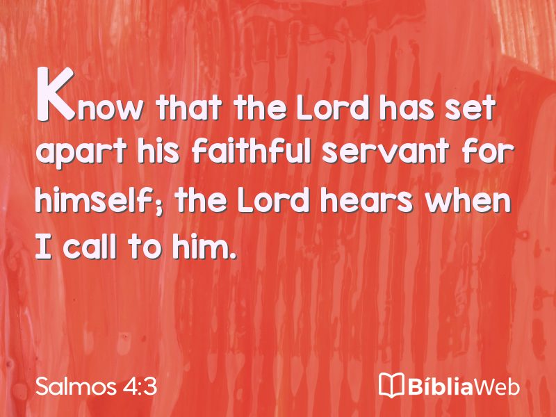 Salmos 4:3 em imagem para compartilhar