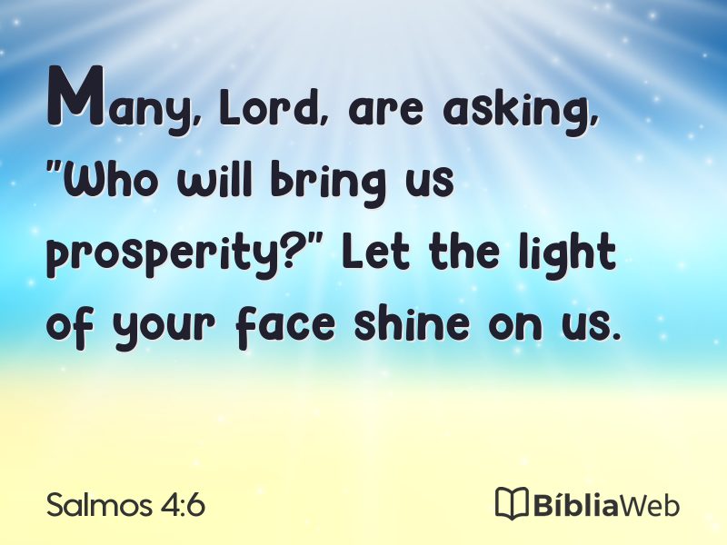 Salmos 4:6 em imagem para compartilhar