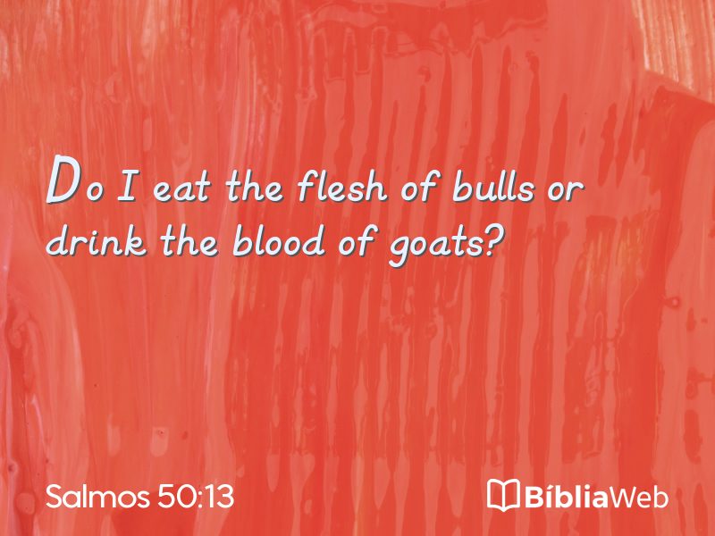 Salmos 50:13 em imagem para compartilhar