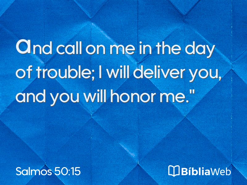 Salmos 50:15 em imagem para compartilhar