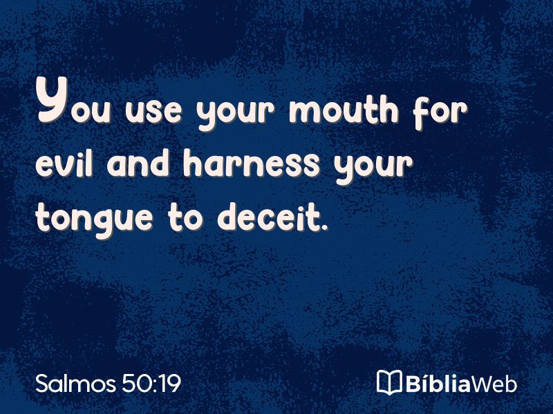 Salmos 50:19 em imagem para compartilhar