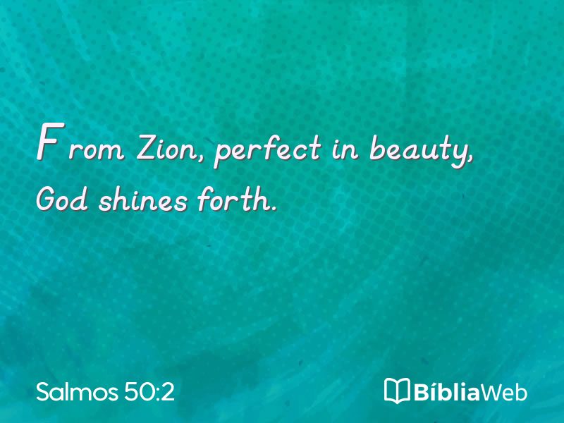 Salmos 50:2 em imagem para compartilhar