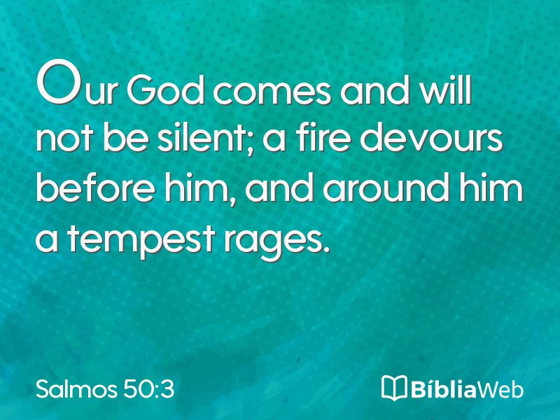 Salmos 50:3 em imagem para compartilhar