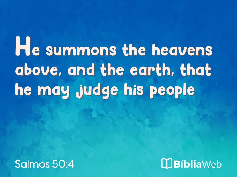 Salmos 50:4 em imagem para compartilhar