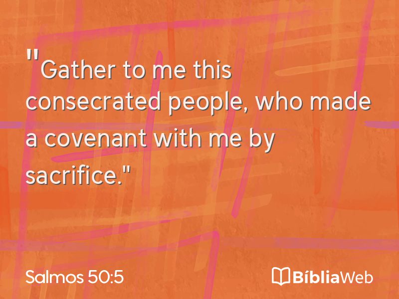 Salmos 50:5 em imagem para compartilhar