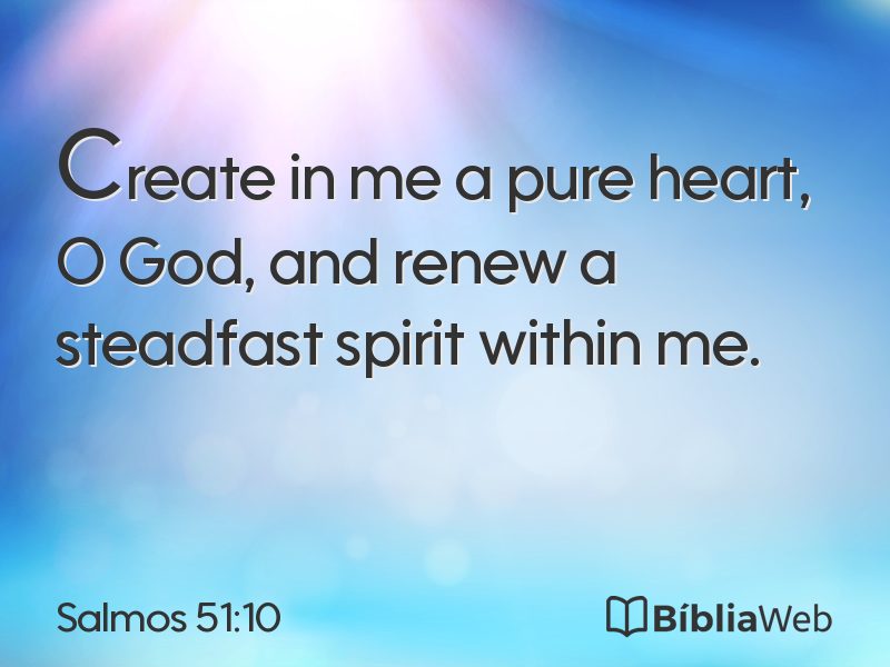 Salmos 51:10 em imagem para compartilhar