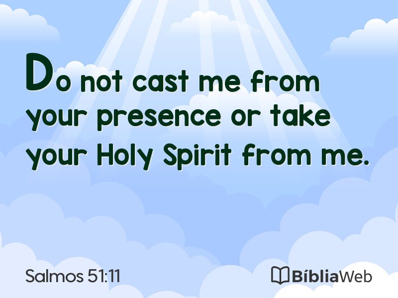 Salmos 51:11 em imagem para compartilhar