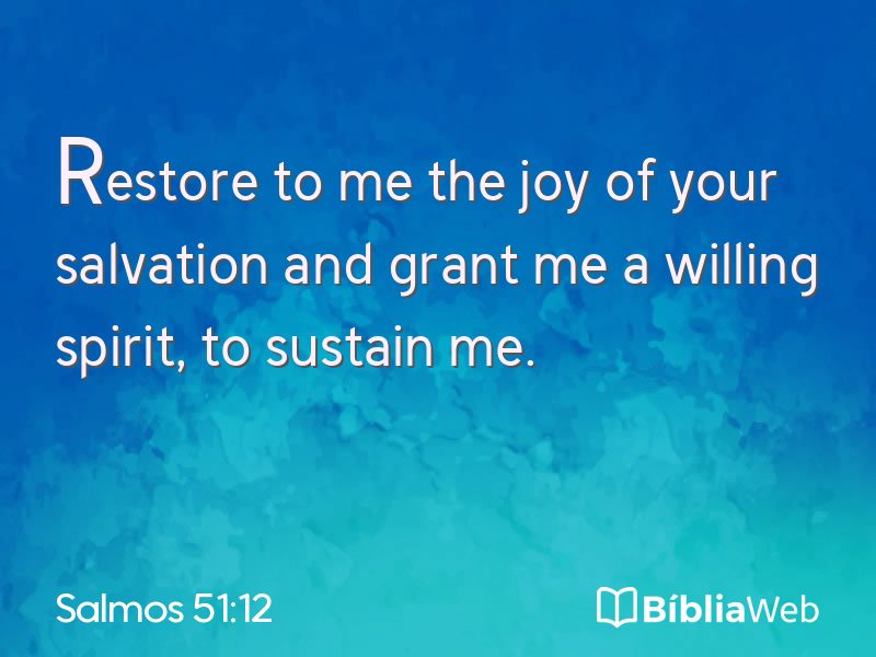 Salmos 51:12 em imagem para compartilhar