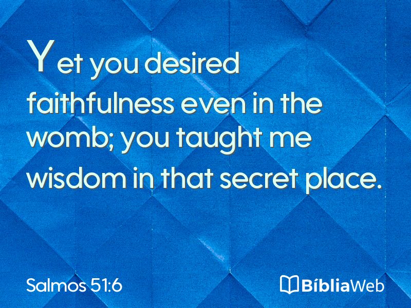 Salmos 51:6 em imagem para compartilhar