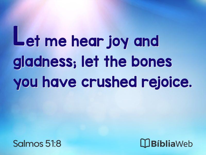Salmos 51:8 em imagem para compartilhar