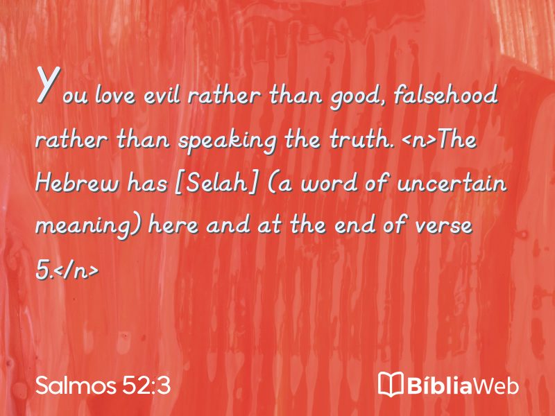 Salmos 52:3 em imagem para compartilhar